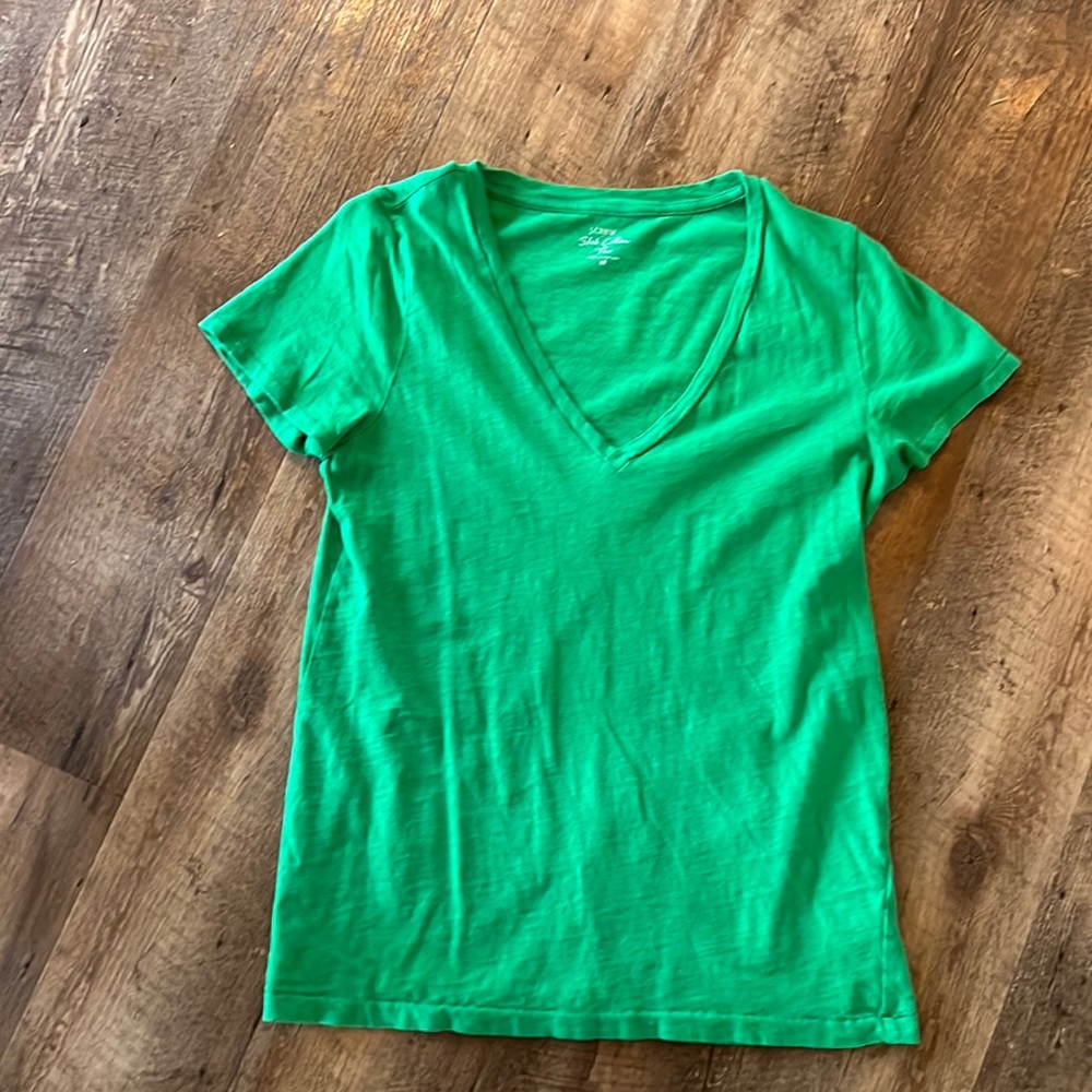 J Crew slub cotton short sleeve tee in green
